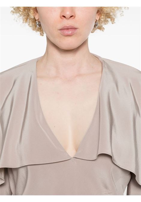 Grey ruched-detail blouse Helmut lang - women HELMUT LANG | O06HW50423D